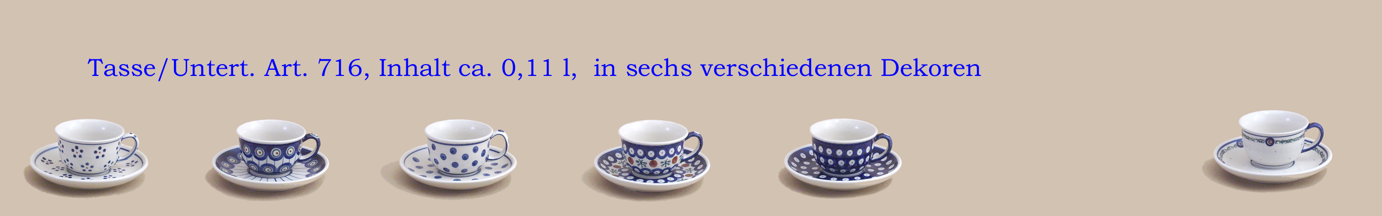 Tasse/Untertasse 716